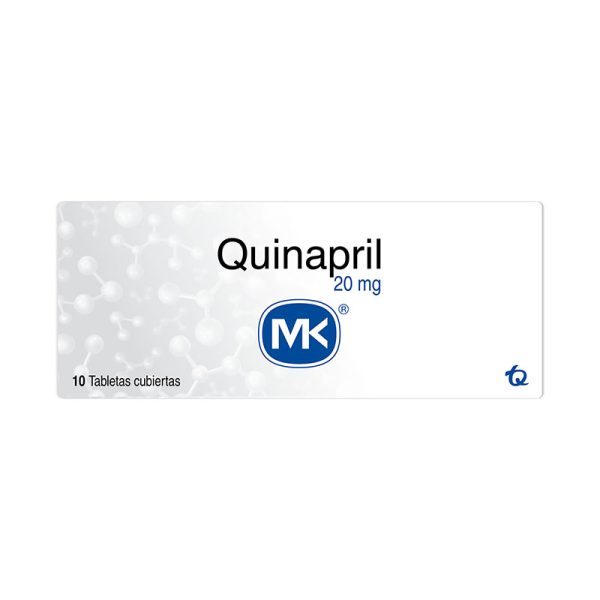 Quinapril 20 Mg 10 Tabletas Mk