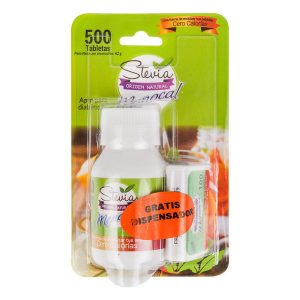 MENOCAL STEVIA 500 TBS GTS DISPE.100 TBS