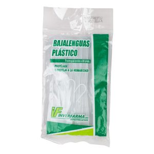 BAJALENGUAS PLASTICO TRAN.20 UND INVERFA