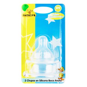 CHUPO PATICOS BOCA ANCHA SILICONA 2 UND