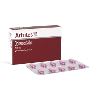 Artrites 50 Mg 30 Grageas(3%+)