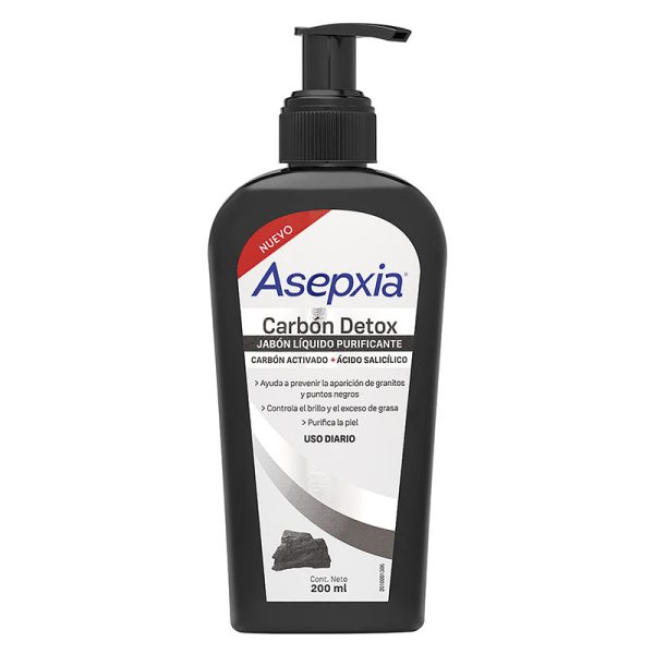 Asepxia Carb?n Jab?n L?quido 200 Ml (Sf)